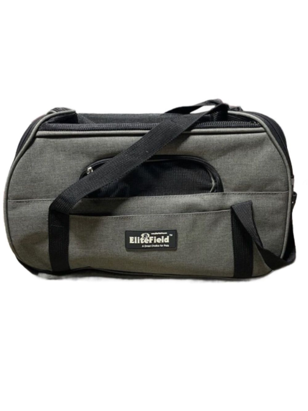 EliteField Gray & Black Soft Fabric Pet Carrier for Cats & Small Dogs